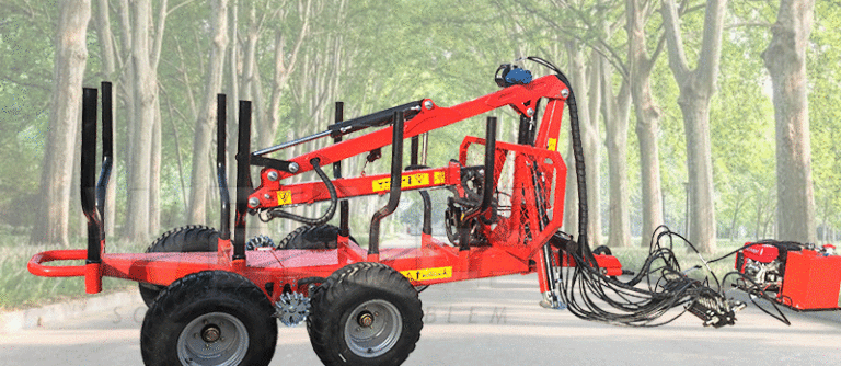 4.2m log trailer crane