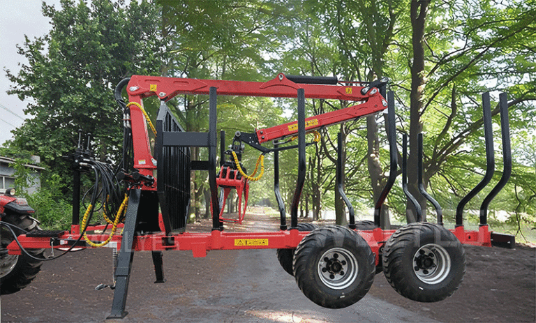 7.5m Log Loader Trailer with Grabber Crane